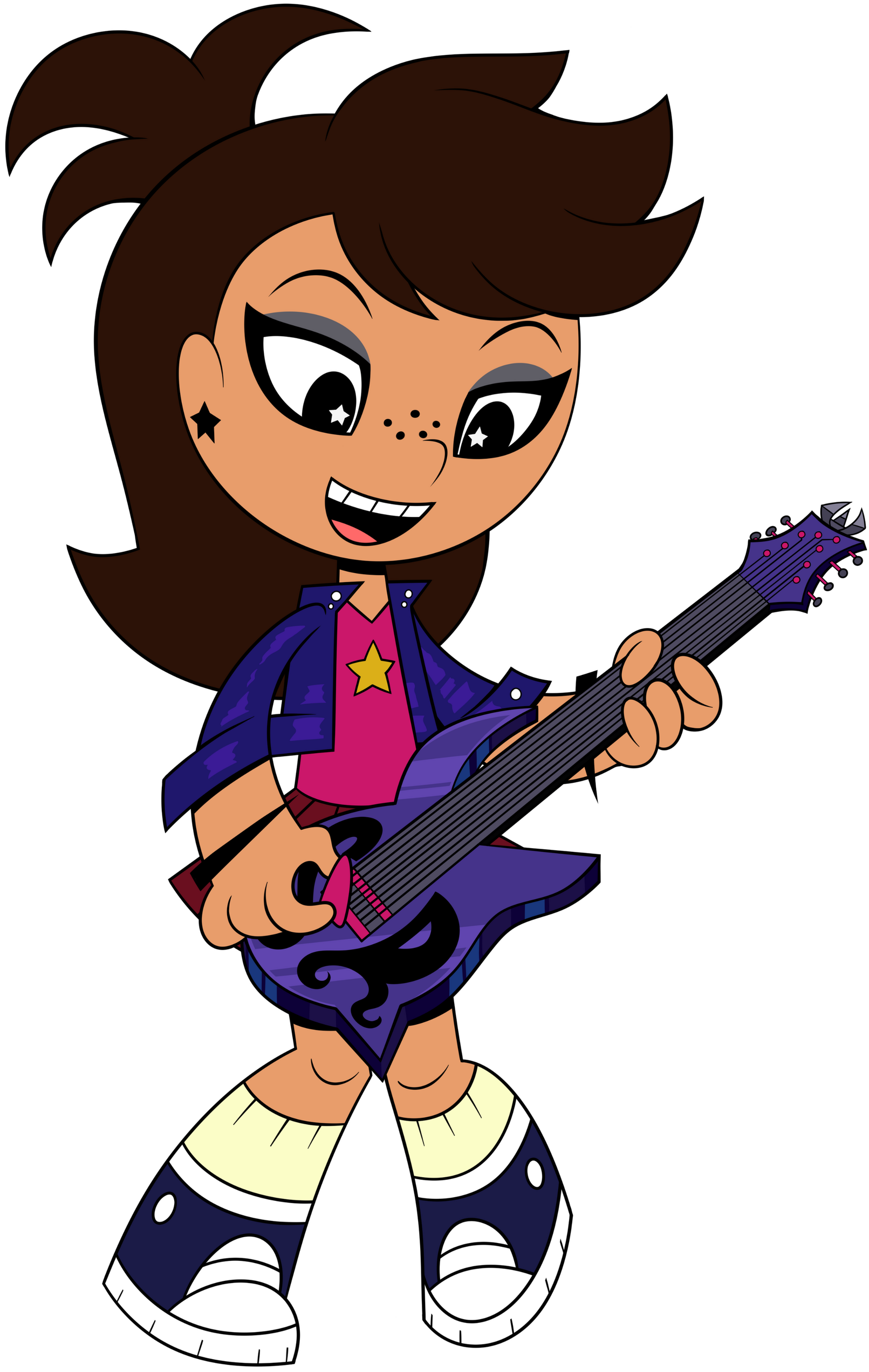 Skylar Rockers with her guitar